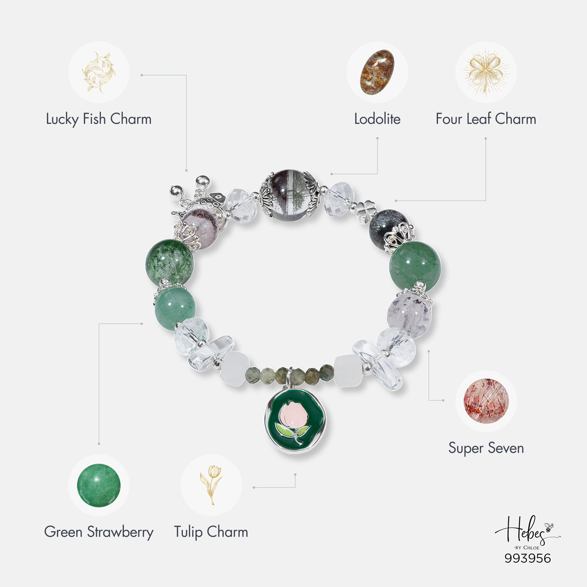 Summer Retreat Lodolite Quartz Bracelet 993956