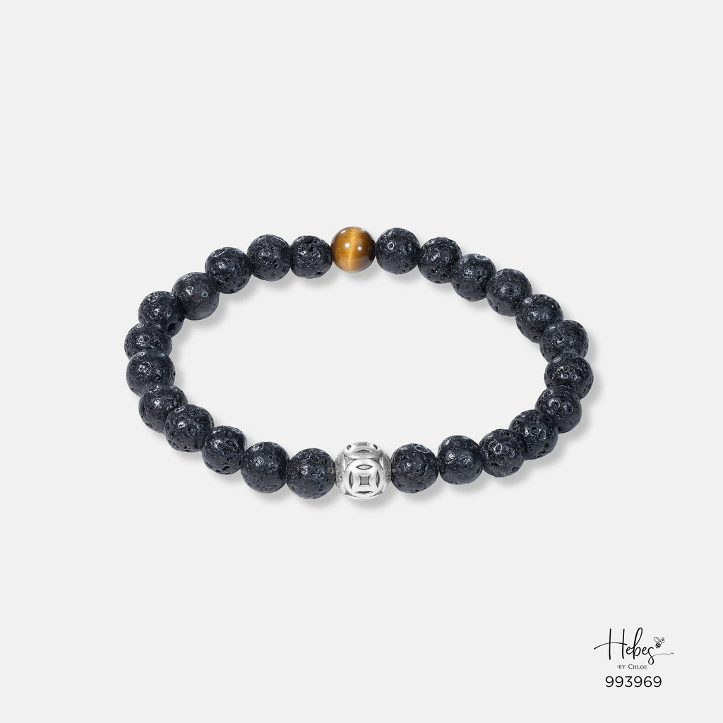 The Emperor Lava Stone with Tiger Eye Bracelet 993969