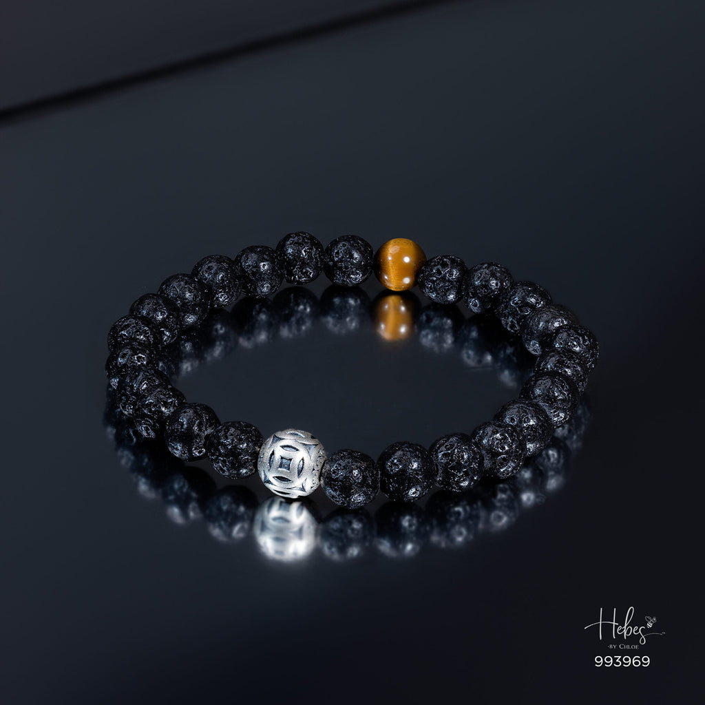 The Emperor Lava Stone with Tiger Eye Bracelet 993969