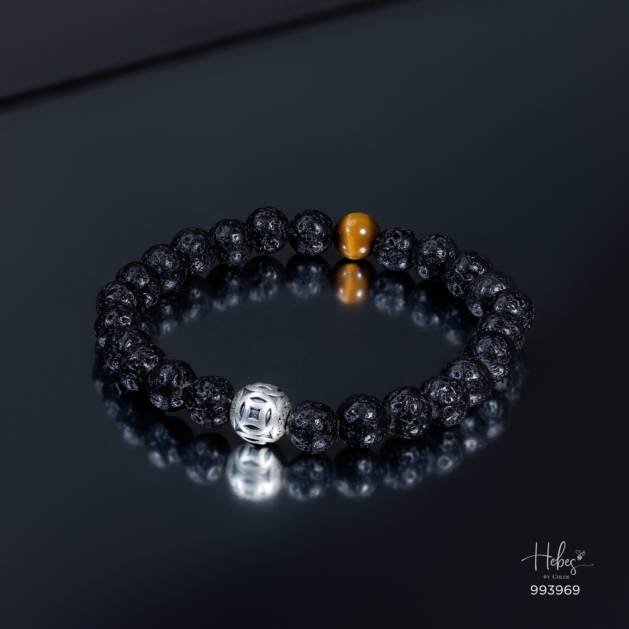 The Emperor Lava Stone with Tiger Eye Bracelet 993969