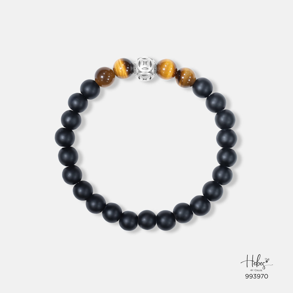 The Emperor Black Onyx with Yellow Tiger Eye Bracelet 993970