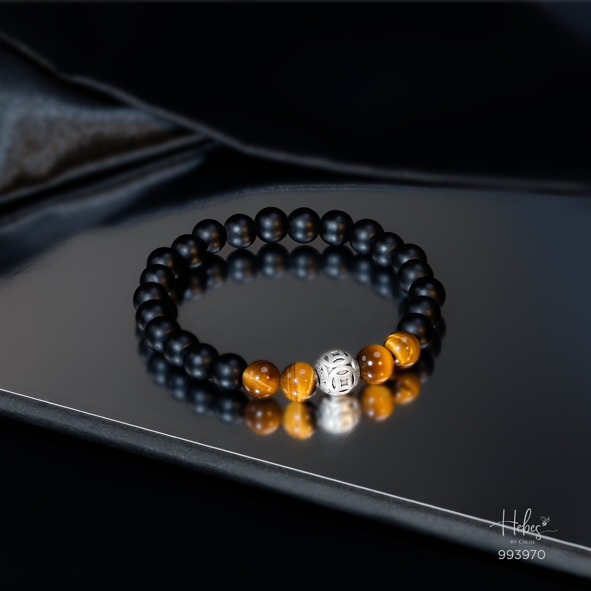 The Emperor Black Onyx with Yellow Tiger Eye Bracelet 993970