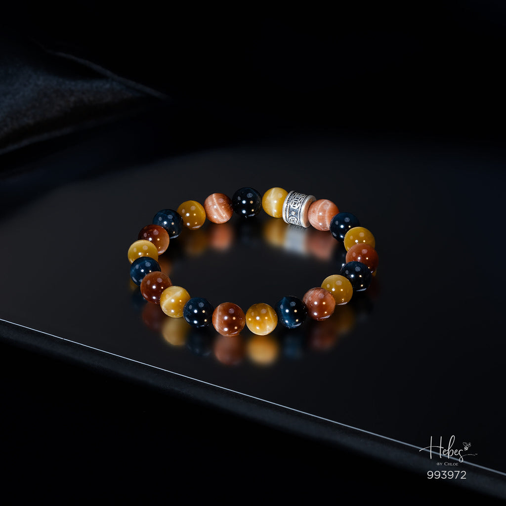 The Emperor Multicolor Tiger Eye Bracelet (8 mm) - 993972