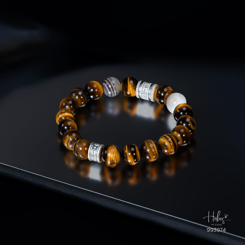 The Emperor Tiger Eye with Agate Bracelet 993974