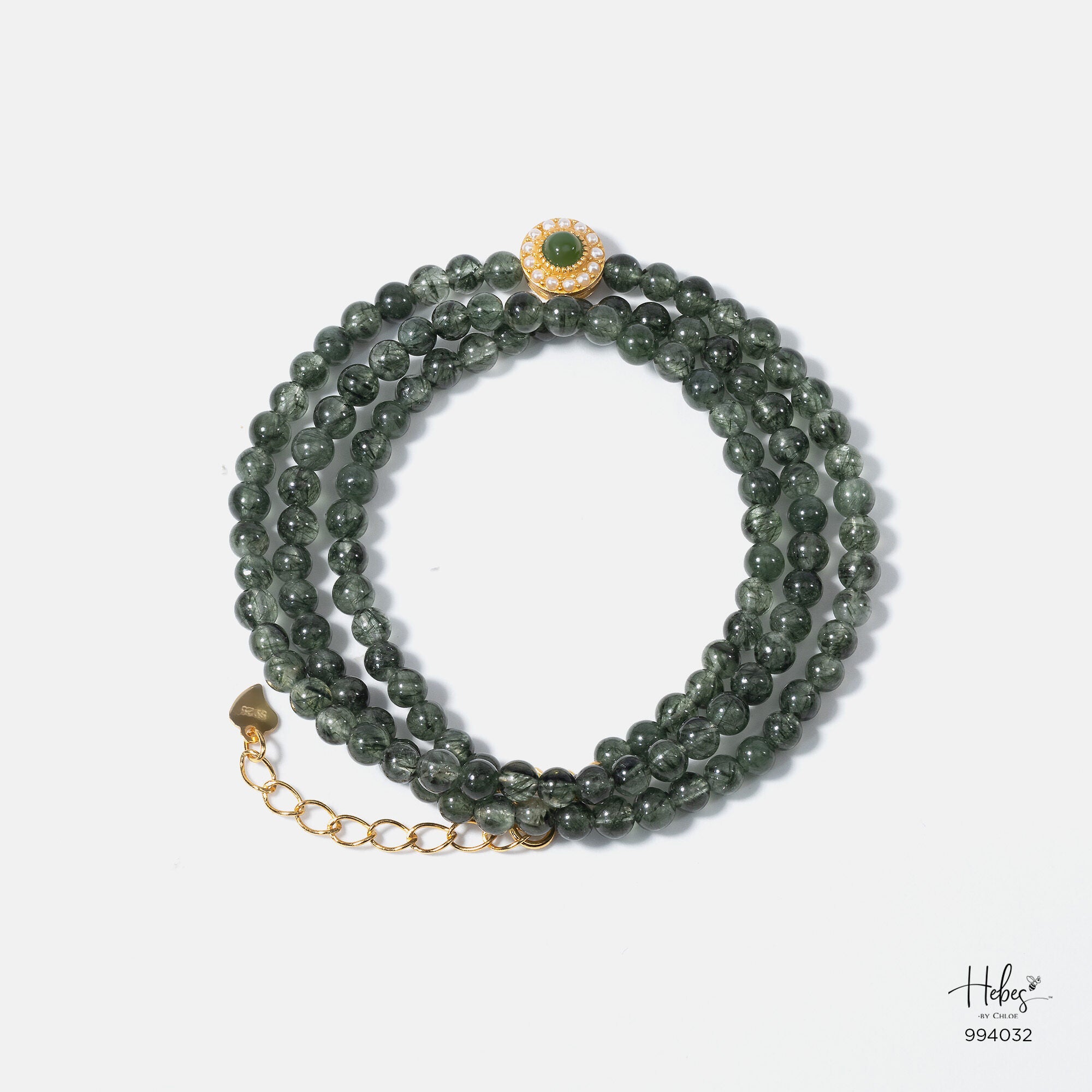 Glimmer Green rutilated quartz Bracelet 994032