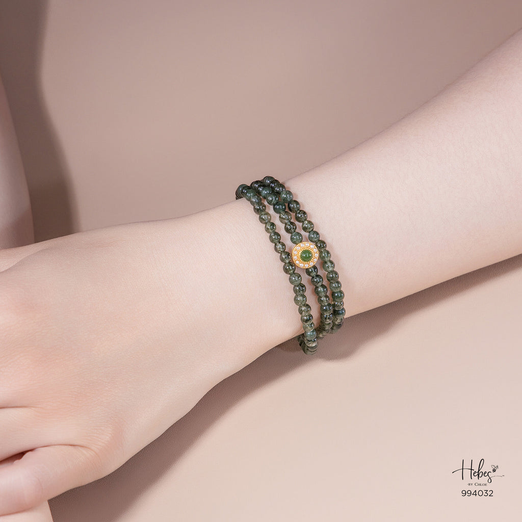 Glimmer Green rutilated quartz Bracelet 994032