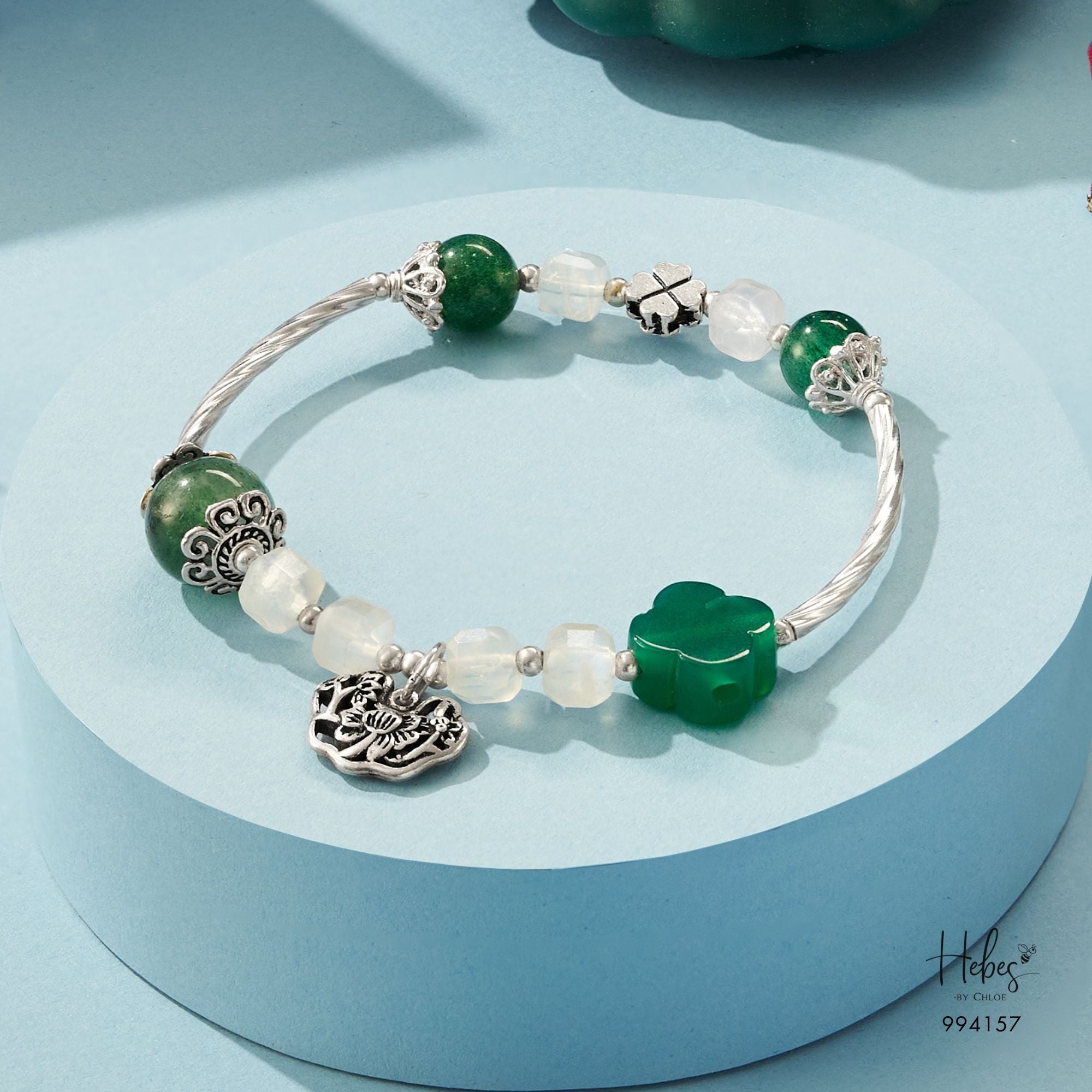 Prosperity Star Agate Longevity Lock Bracelet 994157