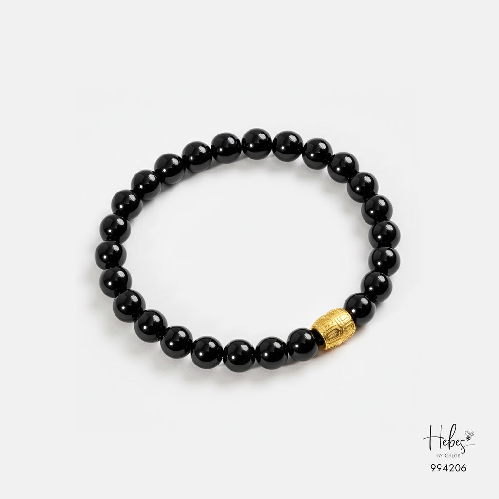 The Emperor Black Agate Gold Lu Feng Bracelet 994206