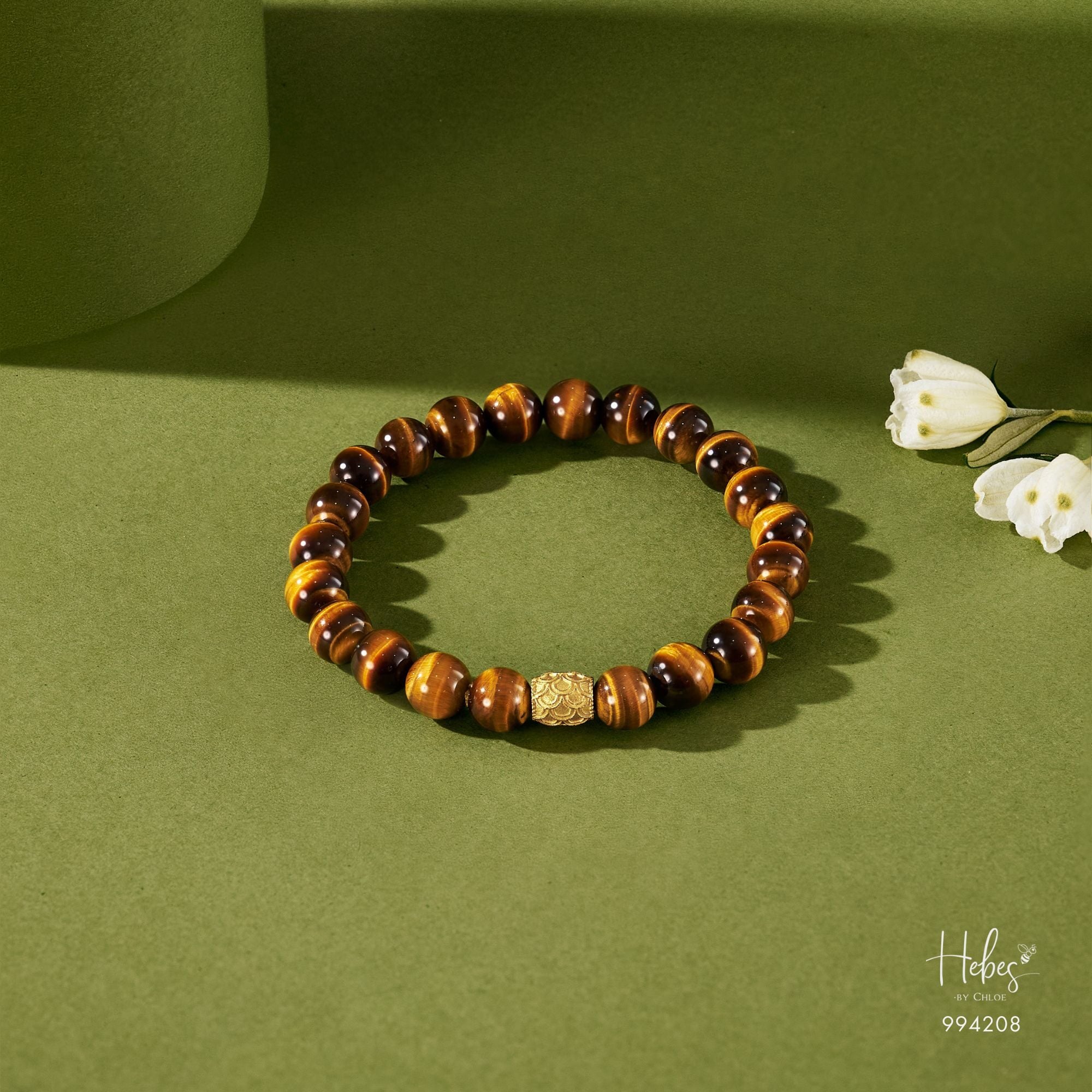 The Emperor Yellow Tiger Eye Gold Lu Feng Bracelet 994208