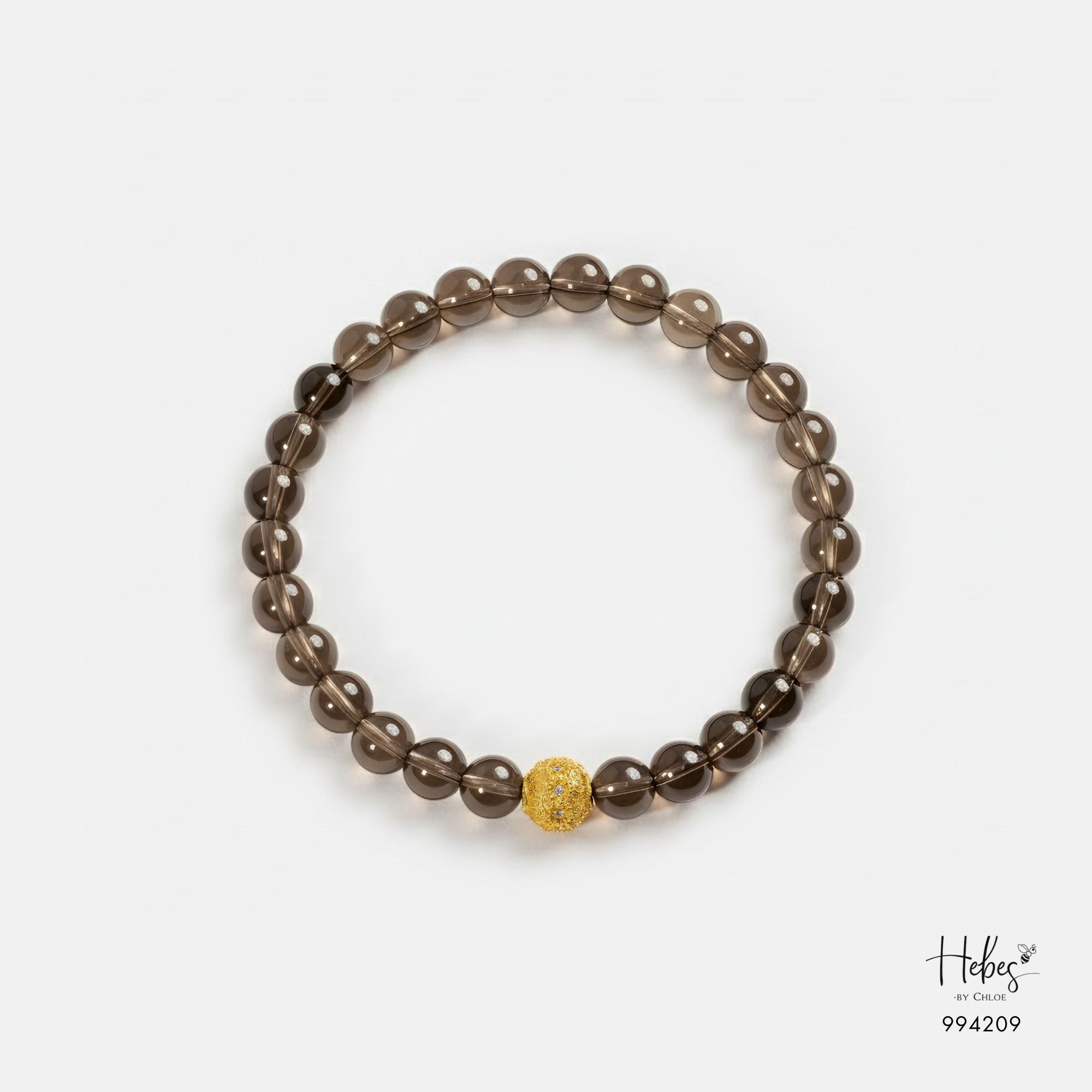 The Emperor Black Smoky Gold Ball Bracelet 994209