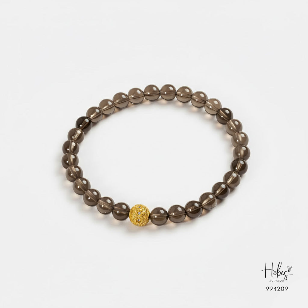 The Emperor Black Smoky Gold Ball Bracelet 994209