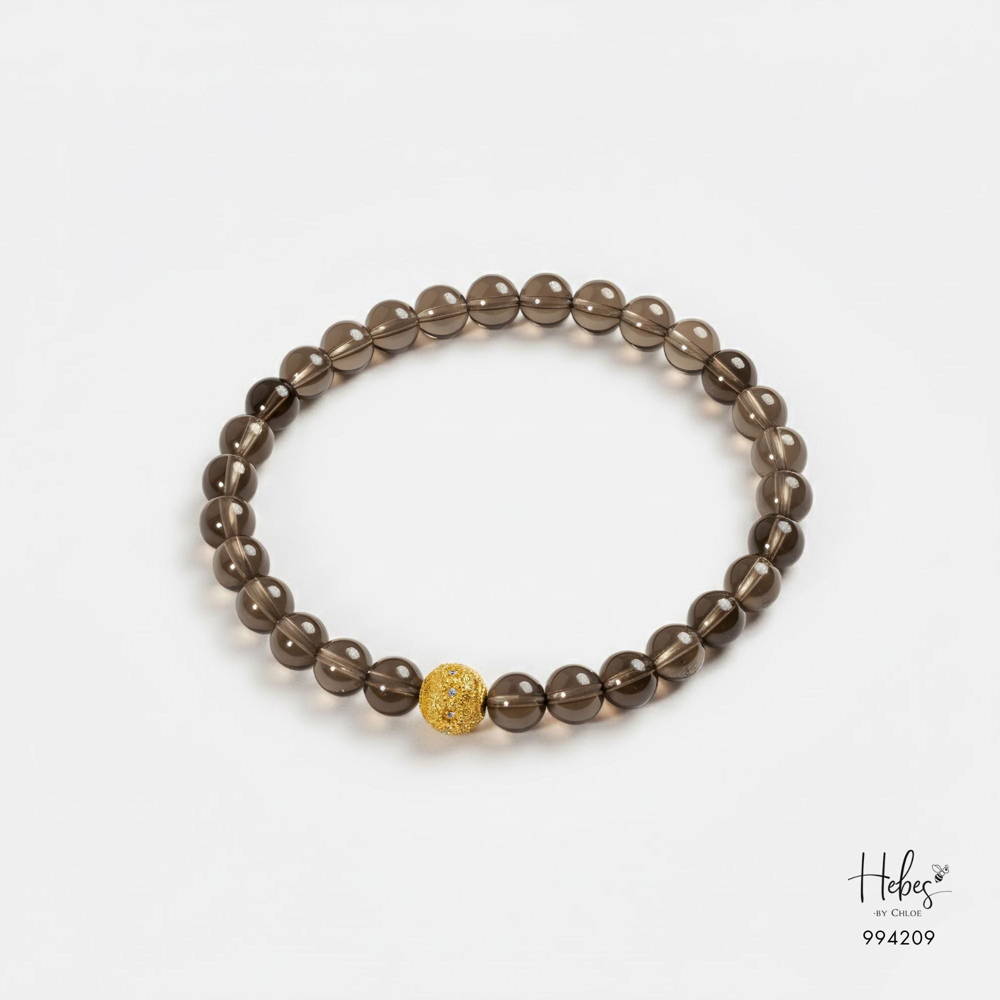 The Emperor Black Smoky Gold Ball Bracelet 994209