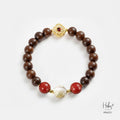 Vietnamese Agarwood Cinnabar with Petal Glow Charm Bracelet (8mm) 994221