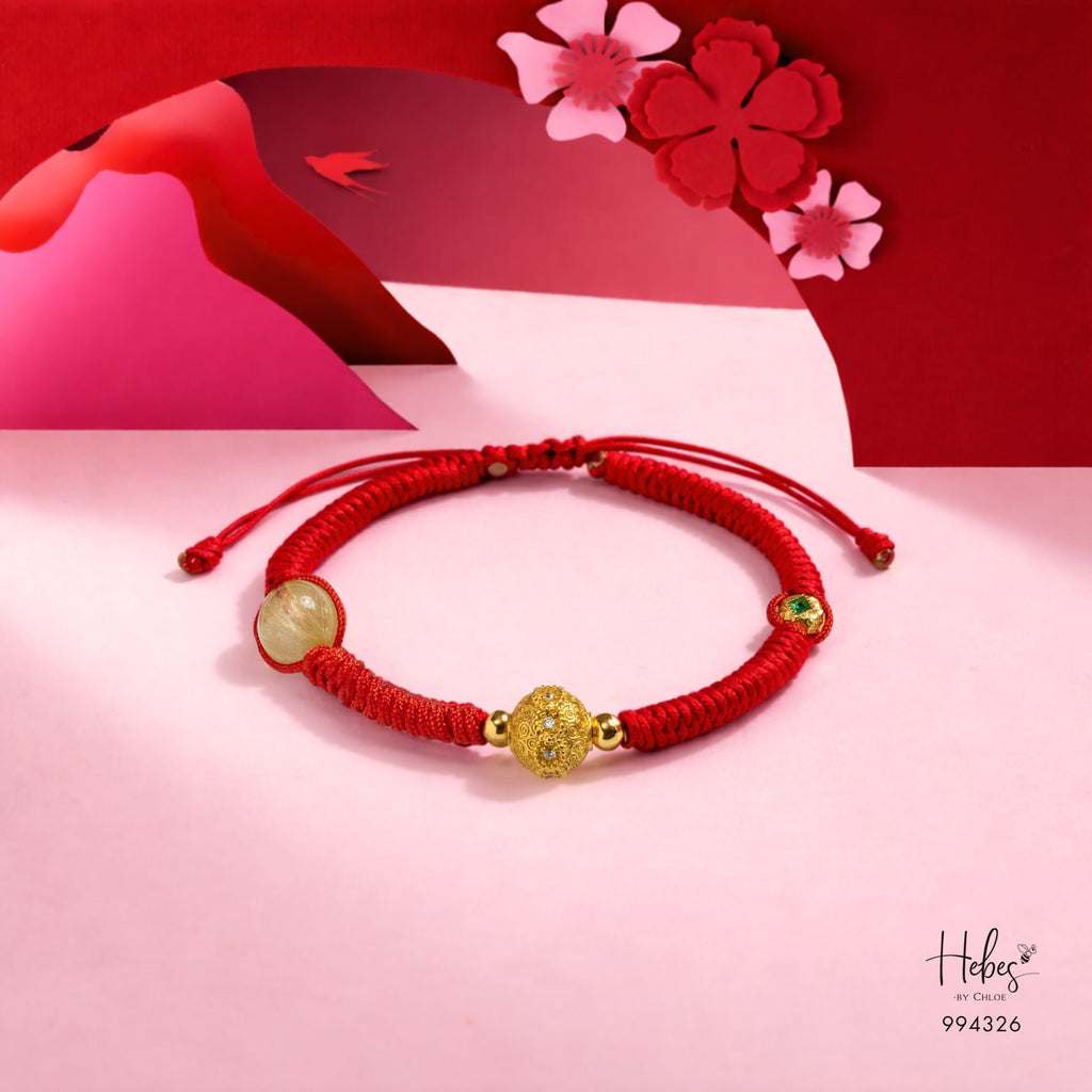 Mantra Golden Rutilated Blessing Bracelet 994326