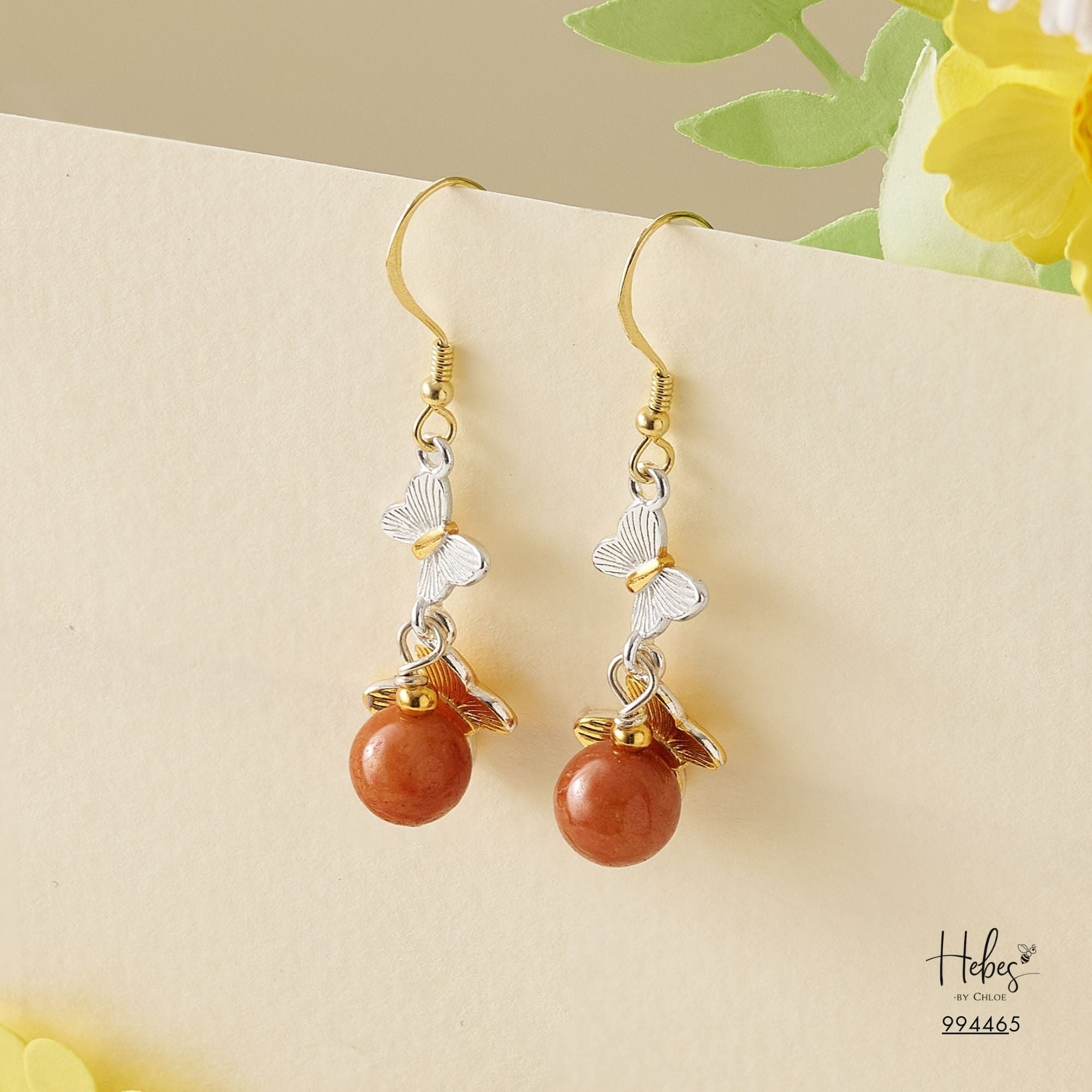 Orange Jade Luminous Dawn Earrings 556045