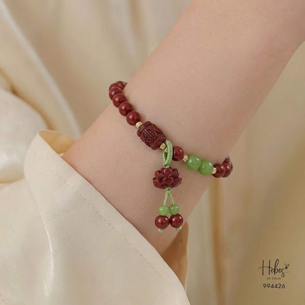Cinnabar Lotus Harmony Bracelet 994426