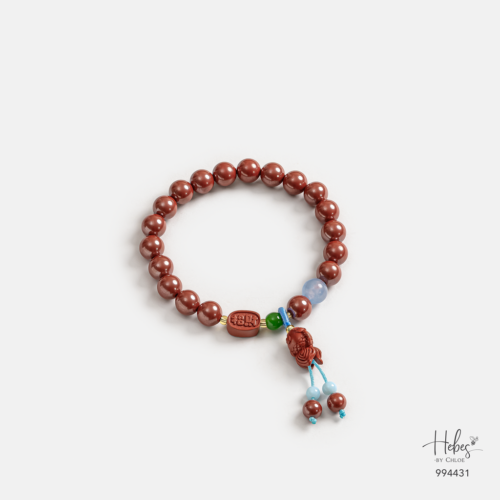 Cinnabar Prosperity Fu (福) Blessing Bracelet 994431