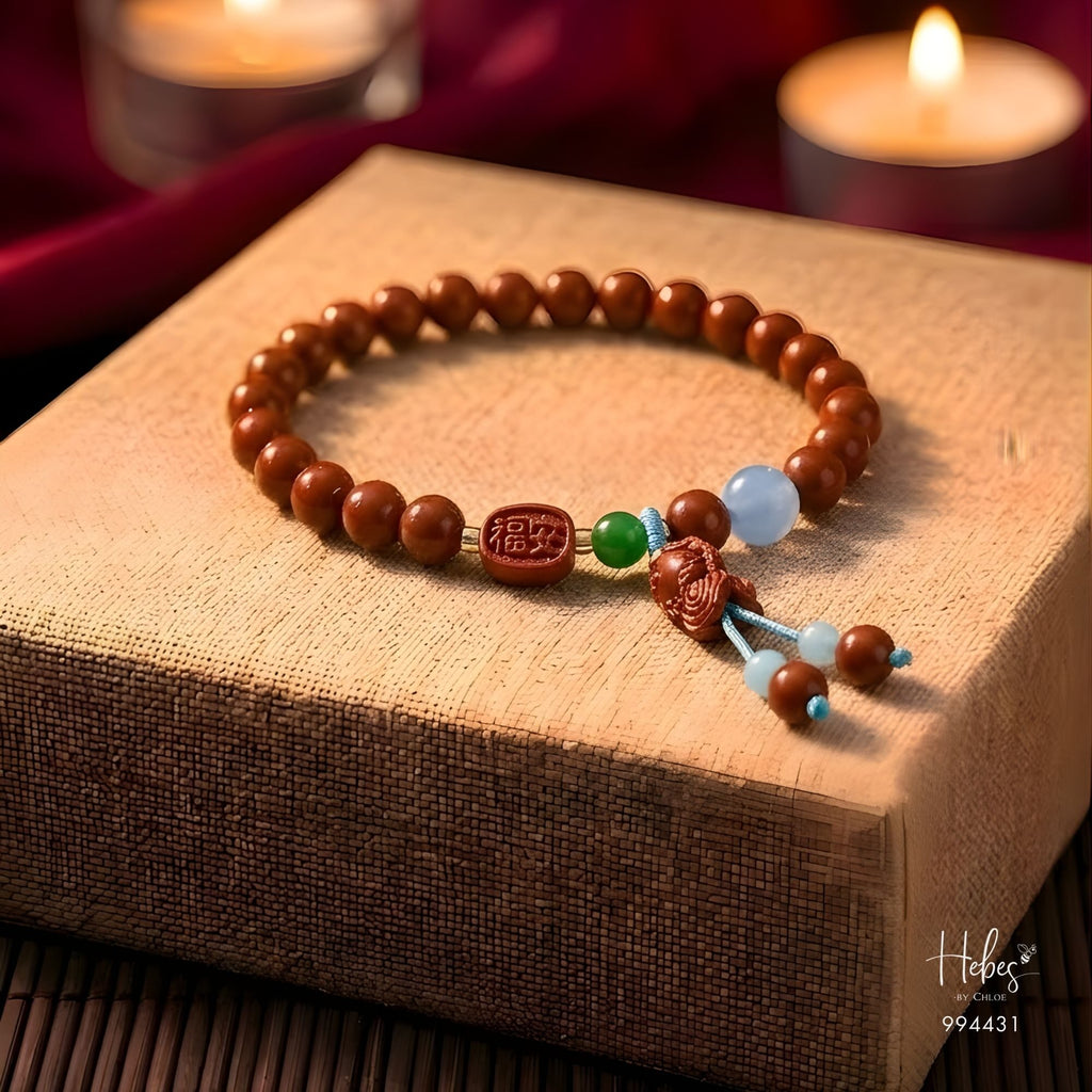 Cinnabar Prosperity Fu (福) Blessing Bracelet 994431