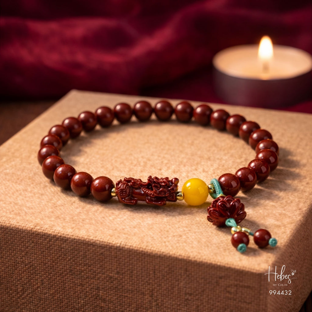 Cinnabar Pixiu Lotus Prosperity Bracelet 994432