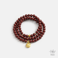 Cinnabar 108 Bead Lucky Cat Fortune Bracelet 994433
