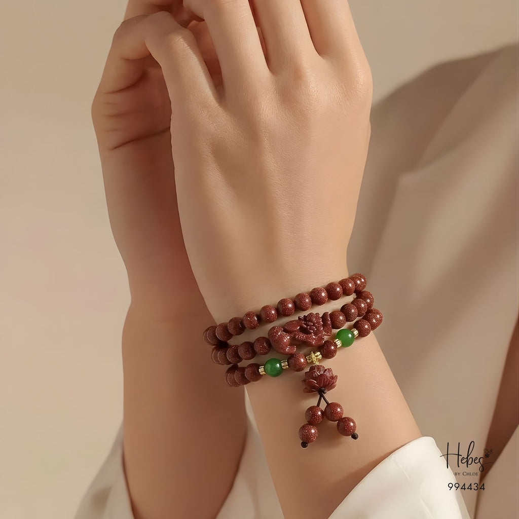 Cinnabar Pixiu Lotus Prosperity Bracelet 994434