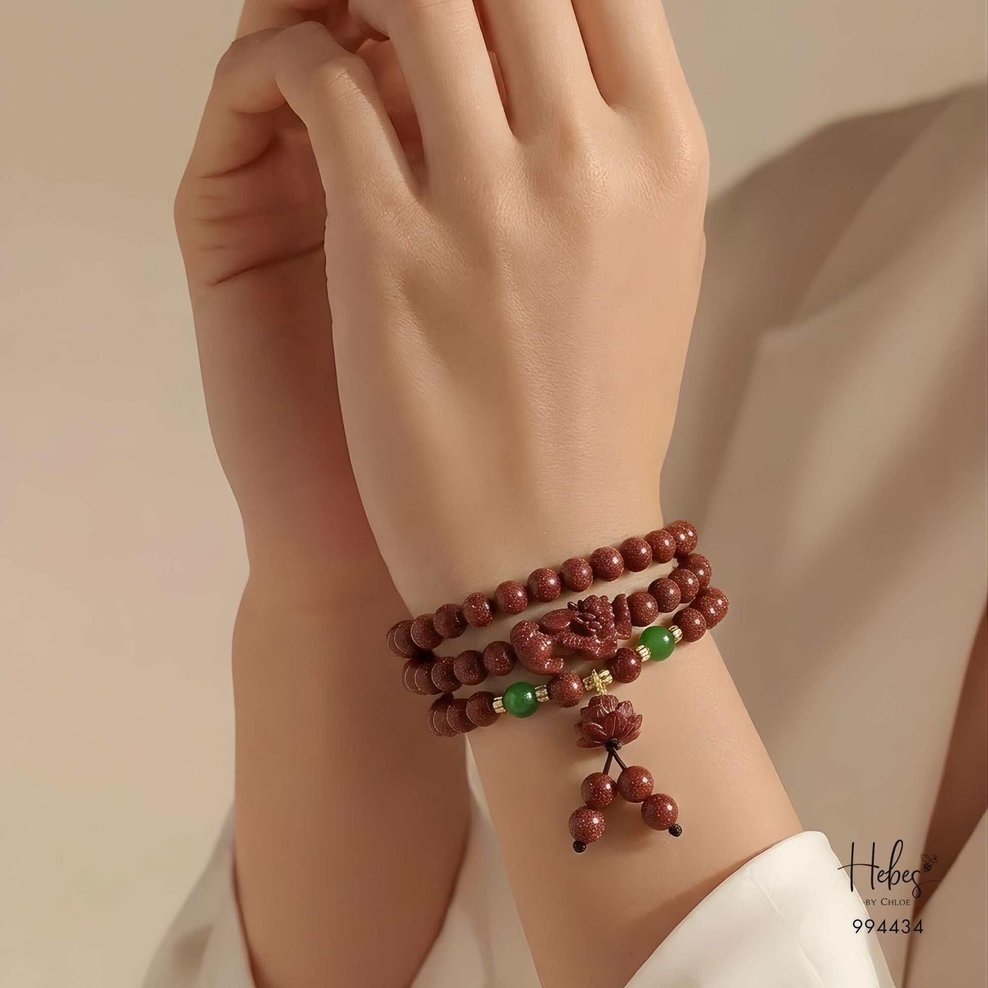 Cinnabar Pixiu Lotus Prosperity Bracelet 994434