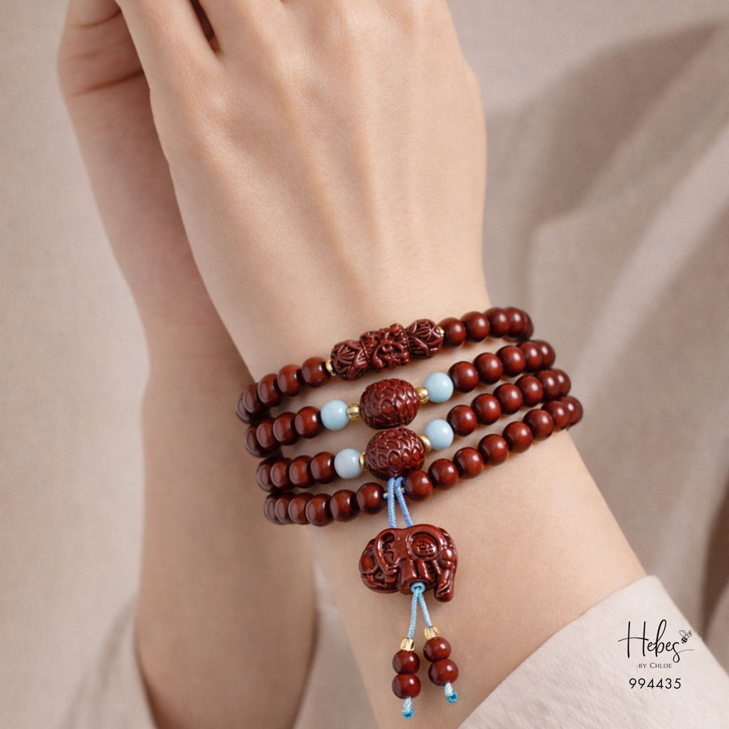 Cinnabar Vajra Guardian Mala Bracelet 994435