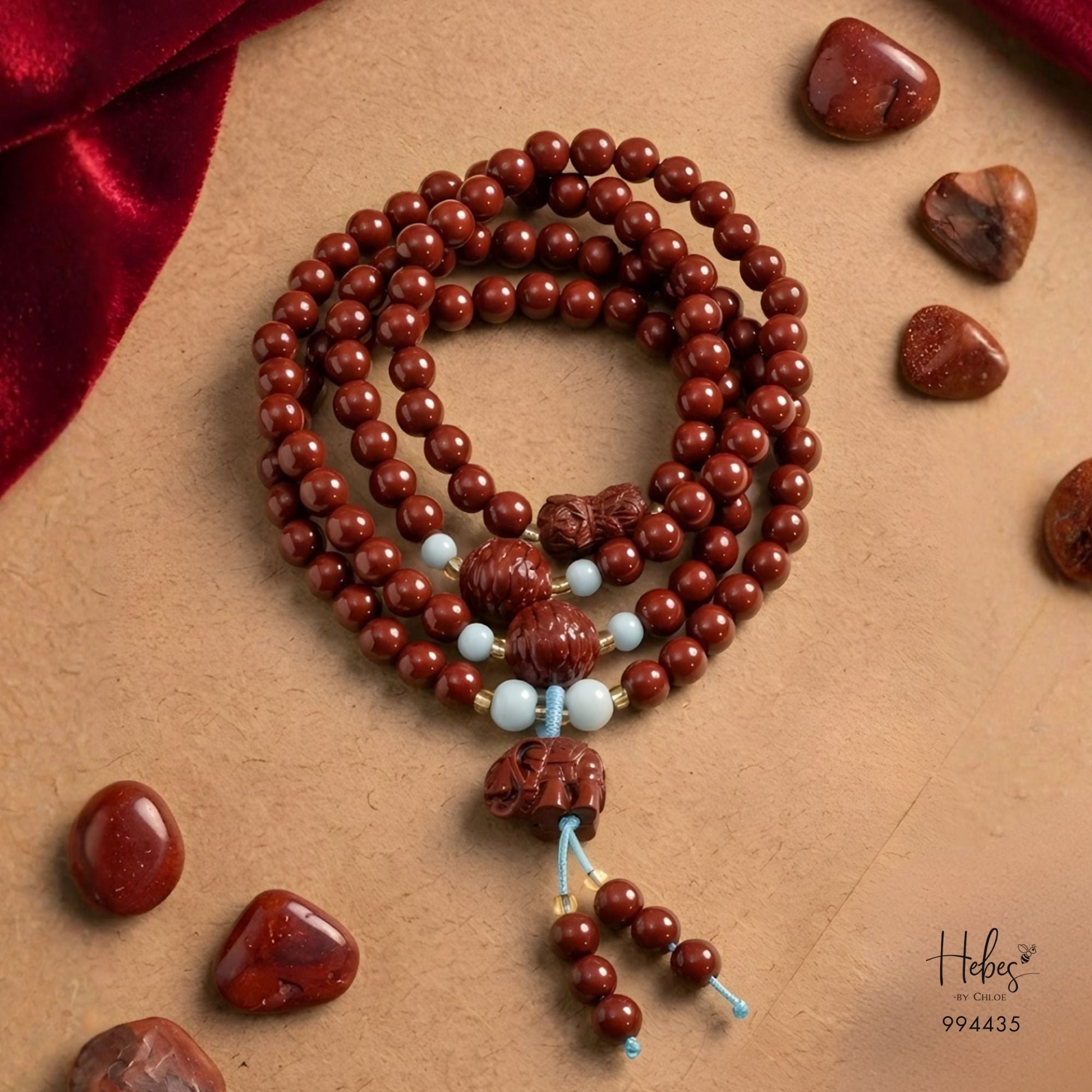 Cinnabar Vajra Guardian Mala Bracelet 994435
