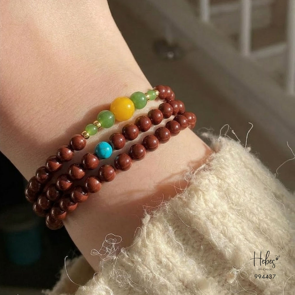 Cinnabar Harmony Flow Mala Bracelet 994437