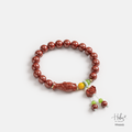 Cinnabar Lucky Fish &amp; Longevity Lock Bracelet 994445