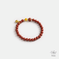 Cinnabar Lotus &amp; Yellow Agate Harmony Bracelet 994446