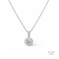 The Luminous Halo Silver Moissanite Necklace 556115