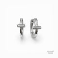 The T-Smile Radiant Silver Moissanite Hoops 556154