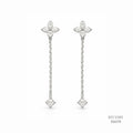 The Lucky Whisper Silver Moissanite Earrings 556174