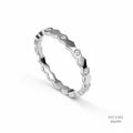 Honeycomb Radiance Moissanite Silver Ring 556190