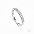 Double-Row Radiance Moissanite Silver Ring 556194