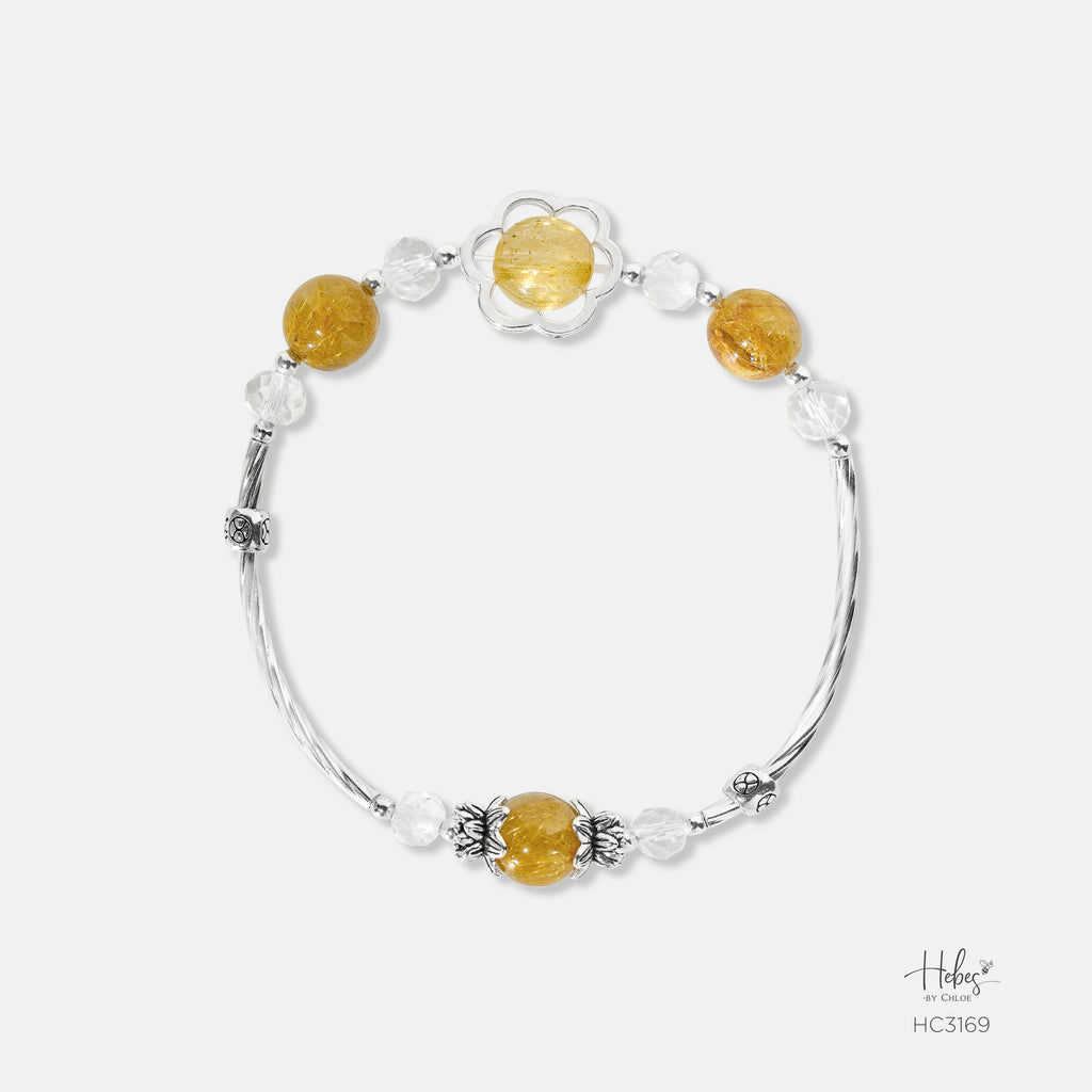 Hebes Gold Rutilated Quartz Bracelet HC3169