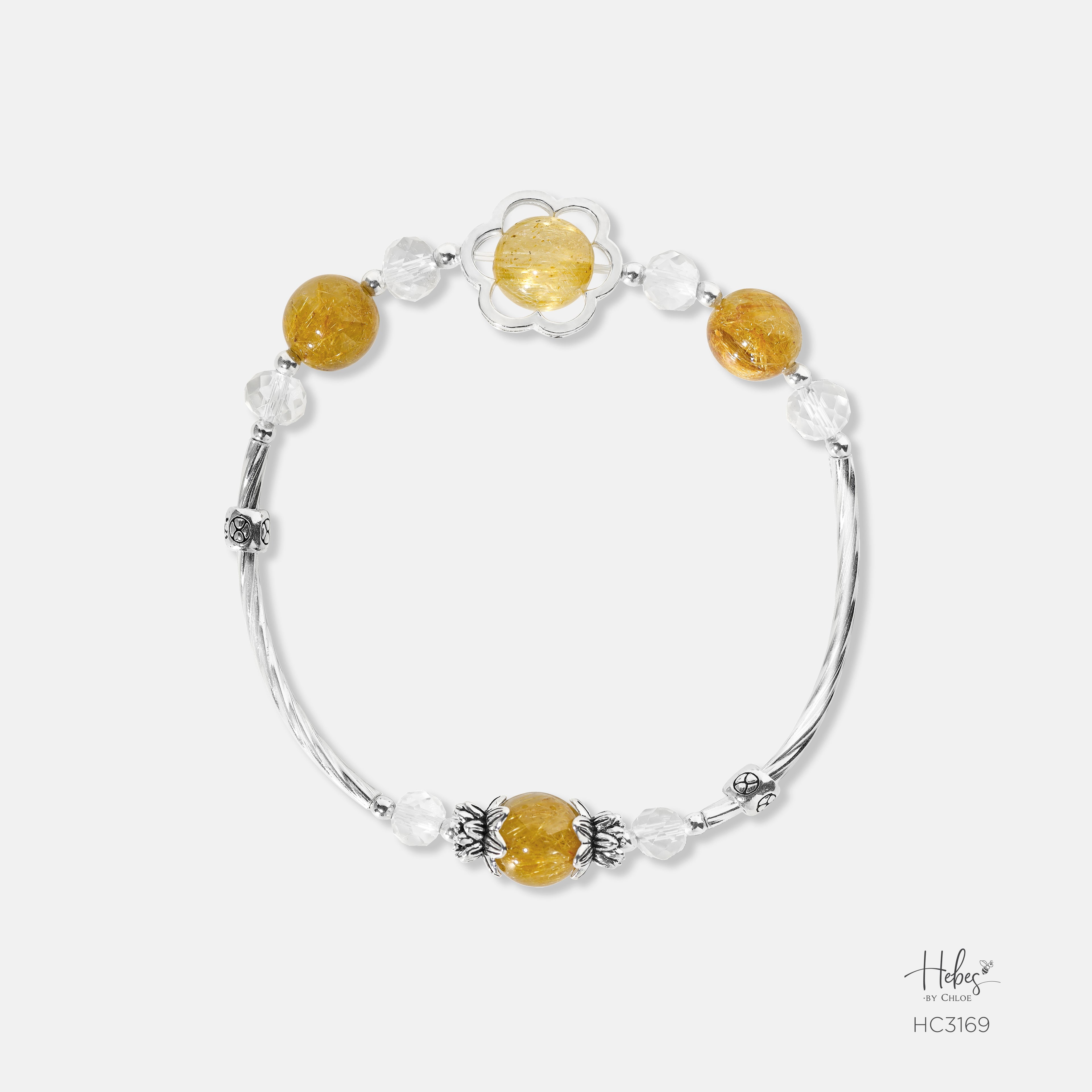 Hebes Gold Rutilated Quartz Bracelet HC3169