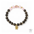 Vietnamese Agarwood &amp; Rose Quartz Longevity Bracelet 994723